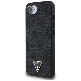 Etui Guess 4G Ring Triangle Logo MagSafe na iPhone 16e - czarne