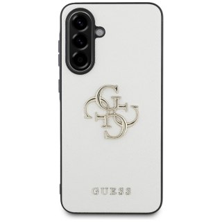 Etui Guess Grained Big 4G Logo Small Classic Logo na Samsung Galaxy A56 - beżowe