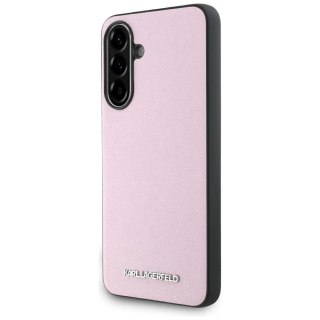 Etui Karl Lagerfeld Saffiano Metal Logo na Samsung Galaxy A56 - różowe