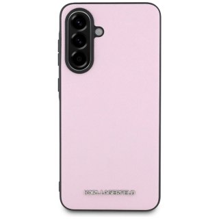 Etui Karl Lagerfeld Saffiano Metal Logo na Samsung Galaxy A56 - różowe