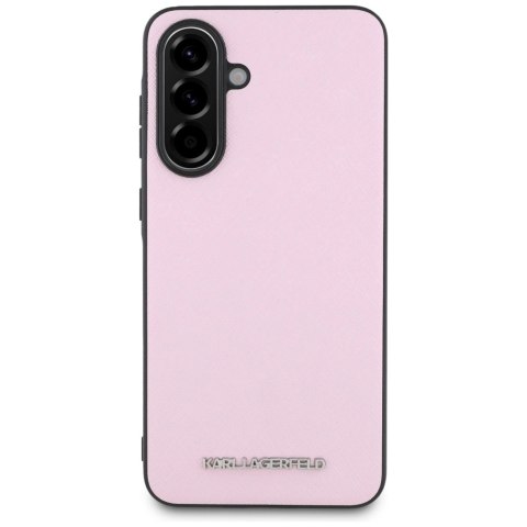 Etui Karl Lagerfeld Saffiano Metal Logo na Samsung Galaxy A56 - różowe Etui Karl Lagerfeld Saffiano Metal Logo na Samsung Galaxy A56 - różowe