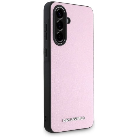 Etui Karl Lagerfeld Saffiano Metal Logo na Samsung Galaxy A56 - różowe Etui Karl Lagerfeld Saffiano Metal Logo na Samsung Galaxy A56 - różowe