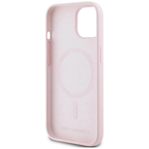 Etui Karl Lagerfeld Silicone Karl&Choupette MagSafe na iPhone 15 - różowe