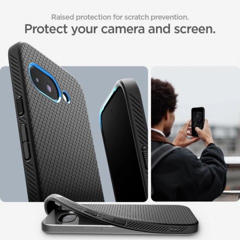 Etui Spigen Liquid Air na Google Pixel 9A - czarny mat Etui Spigen Liquid Air na Google Pixel 9A - czarny mat