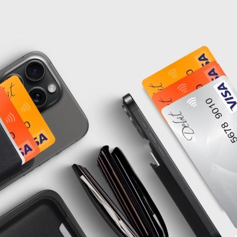Etui Tech-Protect MagWallet Magsafe z uniwersalnym magnetycznym etui na karty lub dokumenty - czarne Etui Tech-Protect MagWallet Magsafe z uniwersalnym magnetycznym etui na karty lub dokumenty - czarne