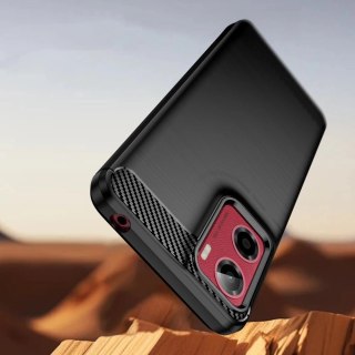 Etui Tech-Protect TPUCarbon na Motorola Moto G05 / E15 - czarne