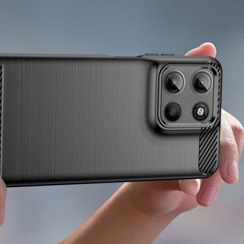 Etui Tech-Protect TPUCarbon na Motorola Moto G15 / G15 Power - czarne Etui Tech-Protect TPUCarbon na Motorola Moto G15 / G15 Power - czarne