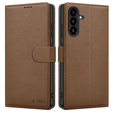 Etui Tech-Protect Wallet na Samsung Galaxy A56 5G - brązowe Etui Tech-Protect Wallet na Samsung Galaxy A56 5G - brązowe
