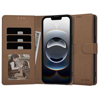 Etui Tech-Protect Wallet na Samsung Galaxy A56 5G - brązowe