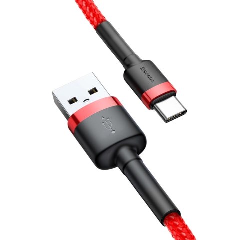 Kabel Baseus Cafule USB-A / USB-C QC 3.0 3A 1 m - czerwony Kabel Baseus Cafule USB-A / USB-C QC 3.0 3A 1 m - czerwony