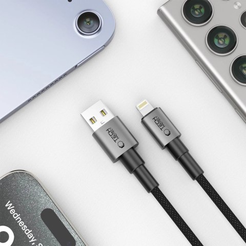 Kabel Tech-Protect Ultraboost DNA USB-A / Lightning 12W/2.4A 25 cm - szary Kabel Tech-Protect Ultraboost DNA USB-A / Lightning 12W/2.4A 25 cm - szary