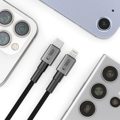 Kabel Tech-Protect Ultraboost DNA USB-C / Lightning PD27W/3A 25 cm - szary Kabel Tech-Protect Ultraboost DNA USB-C / Lightning PD27W/3A 25 cm - szary