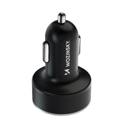 Ładowarka samochodowa Wozinsky WDCCB z wyświetlaczem 50W 2xUSB-C / 2xUSB-A - czarna Ładowarka samochodowa Wozinsky WDCCB z wyświetlaczem 50W 2xUSB-C / 2xUSB-A - czarna