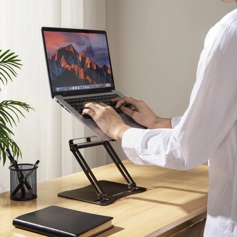 Podstawka pod laptopa Wozinsky WRS-CPY75DSB aluminiowa + Gratis! podstawka do smartfona - czarna Podstawka pod laptopa Wozinsky WRS-CPY75DSB aluminiowa + Gratis! podstawka do smartfona - czarna