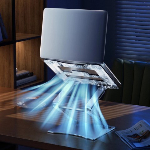 Podstawka pod laptopa Wozinsky WRS-CPY75DSB aluminiowa + Gratis! podstawka do smartfona - czarna Podstawka pod laptopa Wozinsky WRS-CPY75DSB aluminiowa + Gratis! podstawka do smartfona - czarna