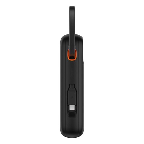 Powerbank Baseus QPow 2 30W 10000mAh z wbudowanymi kablami USB-C - czarny Powerbank Baseus QPow 2 30W 10000mAh z wbudowanymi kablami USB-C - czarny