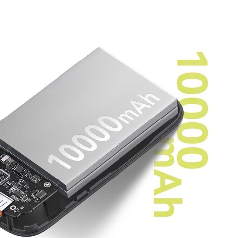Powerbank Baseus QPow 2 30W 10000mAh z wbudowanymi kablami USB-C - czarny Powerbank Baseus QPow 2 30W 10000mAh z wbudowanymi kablami USB-C - czarny