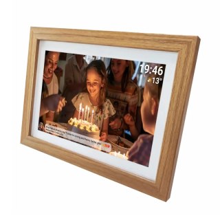 Ramka cyfrowa 15.6" Denver Frameo PFF-1543LW - jasnobrązowa