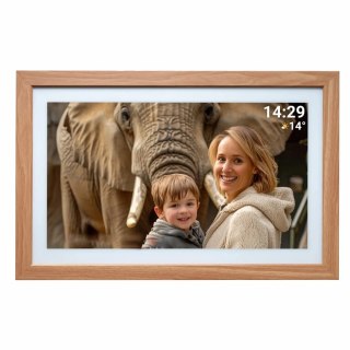 Ramka cyfrowa 21.5" Denver Frameo PFF-2162LW - jasnobrązowa