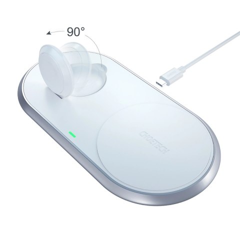 Choetech ładowarka bezprzewodowa Qi 2w1 do smartfonów / Apple Watch ze stojakiem (MFI) USB Typ C biały (T317) Choetech ładowarka bezprzewodowa Qi 2w1 do smartfonów / Apple Watch ze stojakiem (MFI) USB Typ C biały (T317)