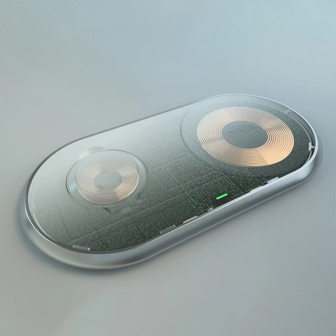 Choetech ładowarka bezprzewodowa Qi 2w1 do smartfonów / Apple Watch ze stojakiem (MFI) USB Typ C biały (T317) Choetech ładowarka bezprzewodowa Qi 2w1 do smartfonów / Apple Watch ze stojakiem (MFI) USB Typ C biały (T317)