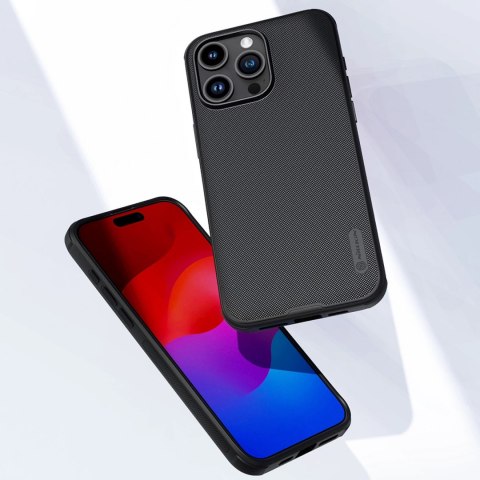 Etui Nillkin Super Frosted Shield Pro Magnetic Case na iPhone 15 Pro - czarne Etui Nillkin Super Frosted Shield Pro Magnetic Case na iPhone 15 Pro - czarne
