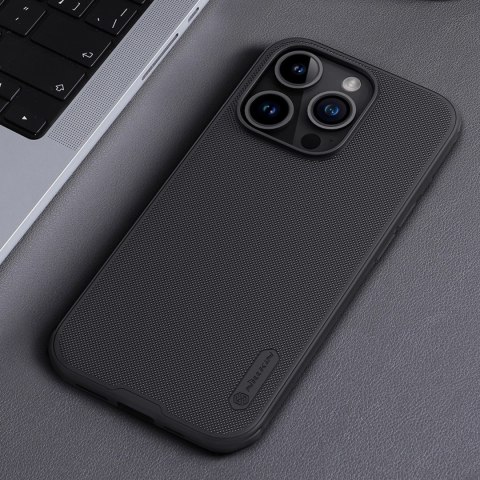Etui Nillkin Super Frosted Shield Pro Magnetic Case na iPhone 15 Pro - czarne Etui Nillkin Super Frosted Shield Pro Magnetic Case na iPhone 15 Pro - czarne