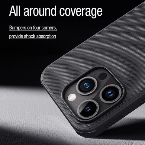 Etui Nillkin Super Frosted Shield Pro Magnetic Case na iPhone 15 Pro - czarne Etui Nillkin Super Frosted Shield Pro Magnetic Case na iPhone 15 Pro - czarne