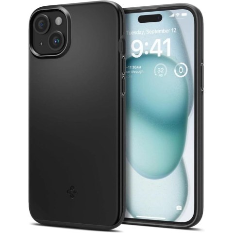 Etui Spigen Thin Fit na iPhone 15 - czarne Etui Spigen Thin Fit na iPhone 15 - czarne