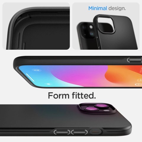 Etui Spigen Thin Fit na iPhone 15 - czarne Etui Spigen Thin Fit na iPhone 15 - czarne
