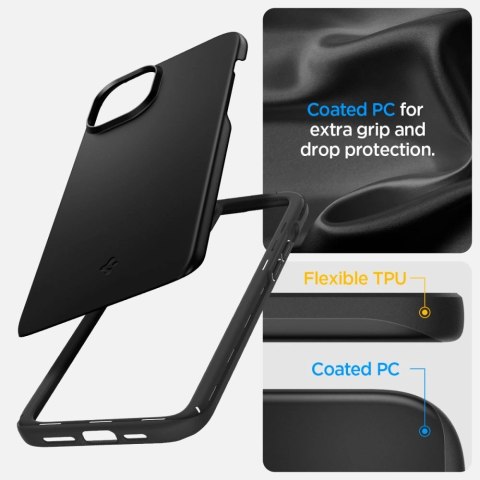 Etui Spigen Thin Fit na iPhone 15 - czarne Etui Spigen Thin Fit na iPhone 15 - czarne