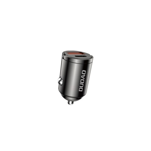 Mini ładowarka samochodowa Dudao R3MAX 48W QC PD - czarna Mini ładowarka samochodowa Dudao R3MAX 48W QC PD - czarna