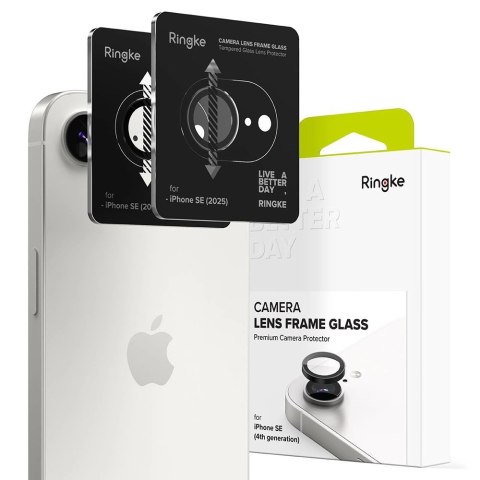 Osłona aparatu Ringke Camera Frame Protector 2-pack na iPhone 16e - czarna Osłona aparatu Ringke Camera Frame Protector 2-pack na iPhone 16e - czarna