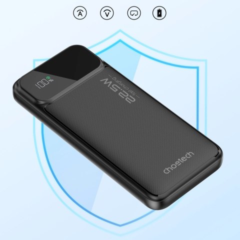 Powerbank Choetech B729 20000mAh 22.5W PD USB-A / USB-C - czarny Powerbank Choetech B729 20000mAh 22.5W PD USB-A / USB-C - czarny