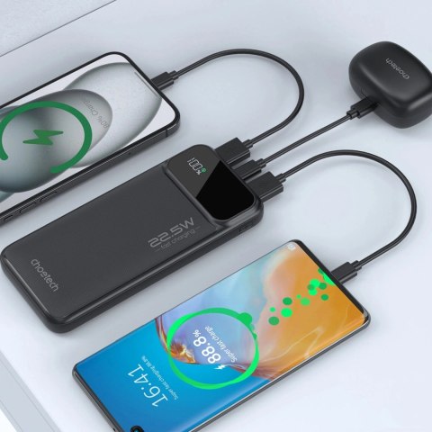 Powerbank Choetech B729 20000mAh 22.5W PD USB-A / USB-C - czarny Powerbank Choetech B729 20000mAh 22.5W PD USB-A / USB-C - czarny