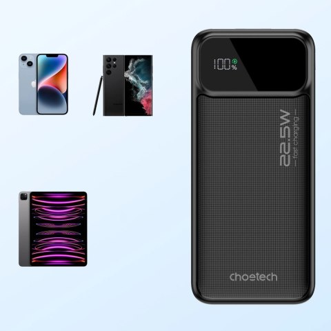Powerbank Choetech B729 20000mAh 22.5W PD USB-A / USB-C - czarny Powerbank Choetech B729 20000mAh 22.5W PD USB-A / USB-C - czarny