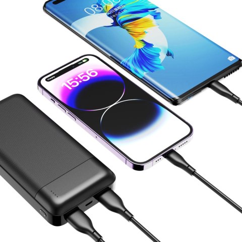 Powerbank Dudao K18 Pro 20000mAh USB-A / USB-C / Micro USB - czarny Powerbank Dudao K18 Pro 20000mAh USB-A / USB-C / Micro USB - czarny