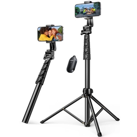 Selfie stick Ugreen LP680 ze stojakiem i pilotem Bluetooth 1.8m - czarny Selfie stick Ugreen LP680 ze stojakiem i pilotem Bluetooth 1.8m - czarny