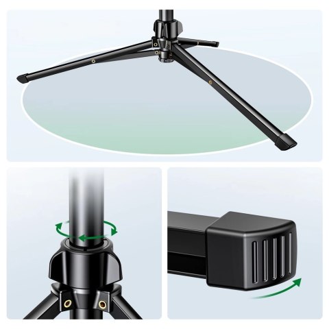 Selfie stick Ugreen LP680 ze stojakiem i pilotem Bluetooth 1.8m - czarny Selfie stick Ugreen LP680 ze stojakiem i pilotem Bluetooth 1.8m - czarny