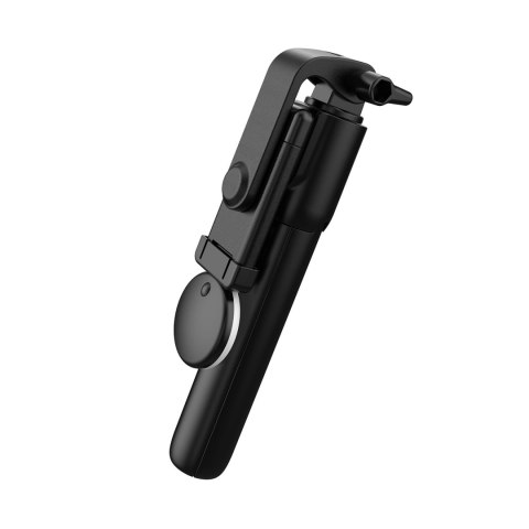 Selfie stick WR1YXS teleskopowy tripod 0.71m z okrągłą lampą - czarny Selfie stick WR1YXS teleskopowy tripod 0.71m z okrągłą lampą - czarny