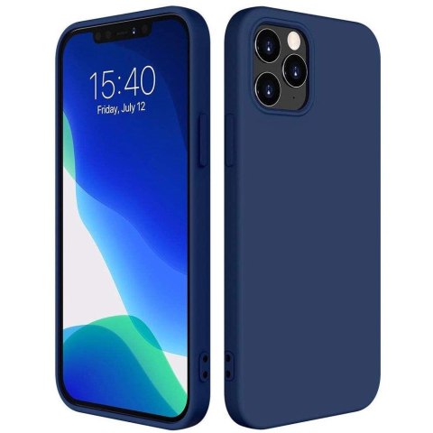 Silicone Case elastyczne silikonowe etui pokrowiec iPhone 13 Pro niebieski Silicone Case elastyczne silikonowe etui pokrowiec iPhone 13 Pro niebieski