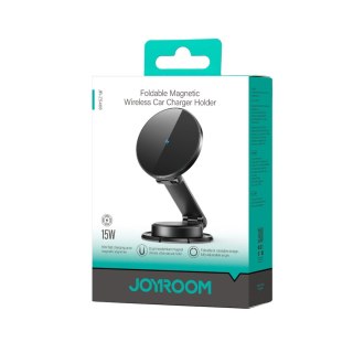 Uchwyt Joyroom JR-ZS408 magnetyczny z ładowarką indukcyjną 15W na kokpit samochodowy - czarny