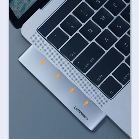 Ugreen wielofunkcyjny HUB 2x USB Typ C na 3x USB 3.0 / TF / SD / USB Typ C do MacBook Pro / Air szary (CM251 60560) Ugreen wielofunkcyjny HUB 2x USB Typ C na 3x USB 3.0 / TF / SD / USB Typ C do MacBook Pro / Air szary (CM251 60560)