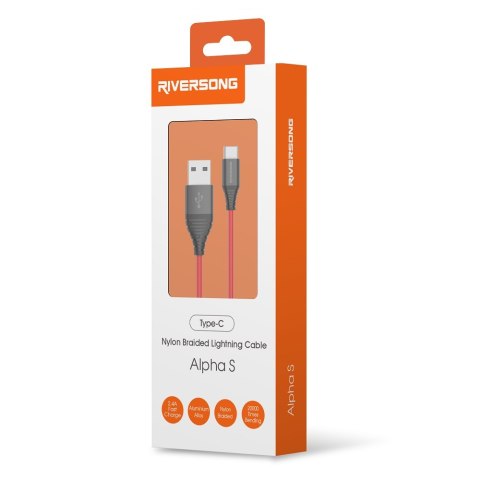 Riversong kabel Alpha S USB - USB-C 1,0m 2,4A czarny CT32 Riversong kabel Alpha S USB - USB-C 1,0m 2,4A czarny CT32