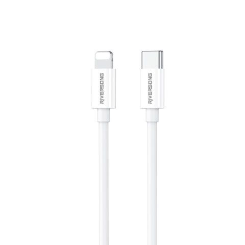 Riversong kabel Lotus 08 USB-C - Lightning 1,0m 3A jasny szary CL76 Riversong kabel Lotus 08 USB-C - Lightning 1,0m 3A jasny szary CL76