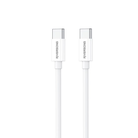 Riversong kabel Lotus 08 USB-C - USB-C 1,0m 3A jasny szary CT76 Riversong kabel Lotus 08 USB-C - USB-C 1,0m 3A jasny szary CT76