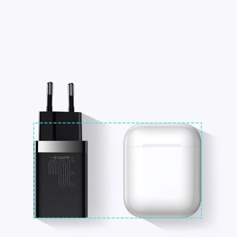 Baseus Super Si Pro szybka ładowarka USB / USB Typ C 30W Power Delivery Quick Charge biały (CCSUPP-E02) Baseus Super Si Pro szybka ładowarka USB / USB Typ C 30W Power Delivery Quick Charge biały (CCSUPP-E02)
