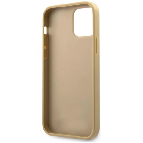 Etui Guess Iridescent Love Script Gold Logo na iPhone 12 mini - złote