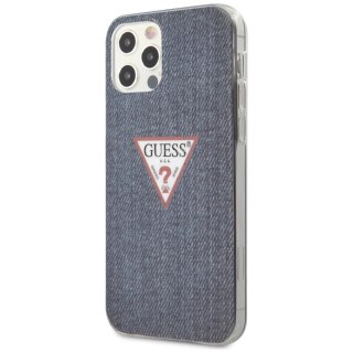 Etui Guess Jeans Collection na iPhone 12 Pro Max - granatowe