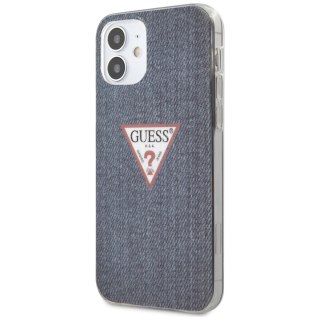 Etui Guess Jeans Collection na iPhone 12 mini - granatowe
